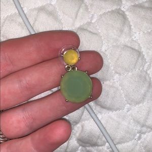 yellow and green earrings